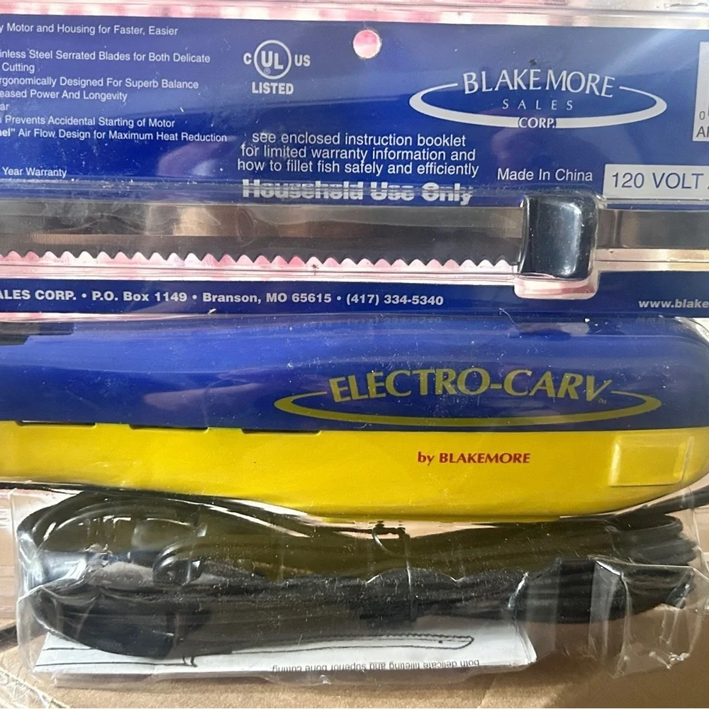 Vintage Electro-Carv by Blakemore Heavy Duty Electric Knife sealed package